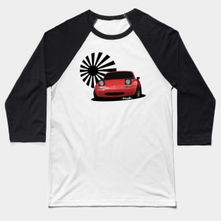 Miata MX-5 NA Red Baseball T-Shirt